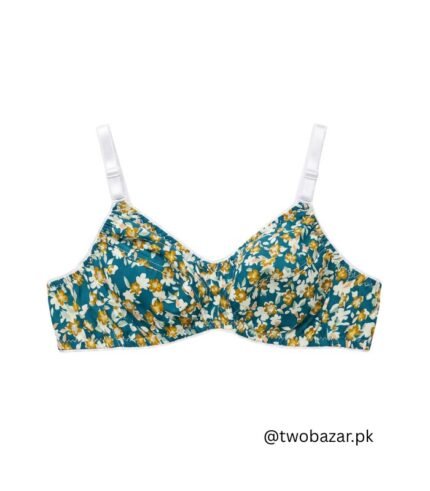 Floral Print Non Padded Cotton Bra