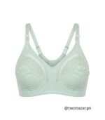 Green Lace Non Padded Full Coverage Bra