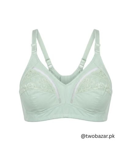Green Lace Non Padded Full Coverage Bra