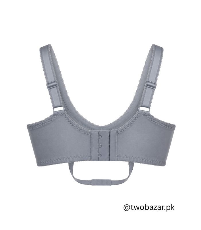 Grey Lace Non Padded Full Coverage Bra