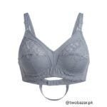 Grey Lace Non Padded Full Coverage Bra