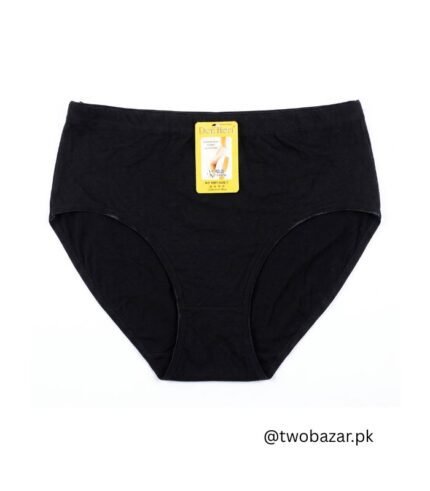 Women Black Cotton Panties High Waist