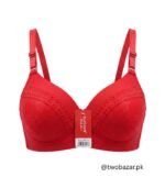 Women Red Lace Padded Bra